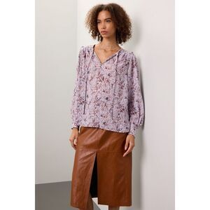 Derek Lam Collective Floral Tie Neck Top ♥️